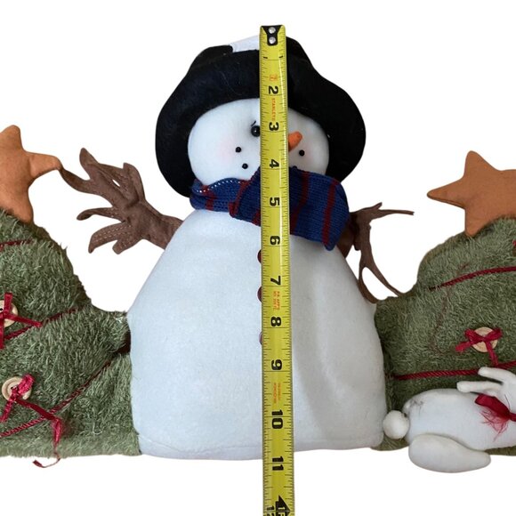 St. Nicholas Square Snowmen & Christmas Tree Plush Decor Figurine Draft Catcher - Picture 6 of 12